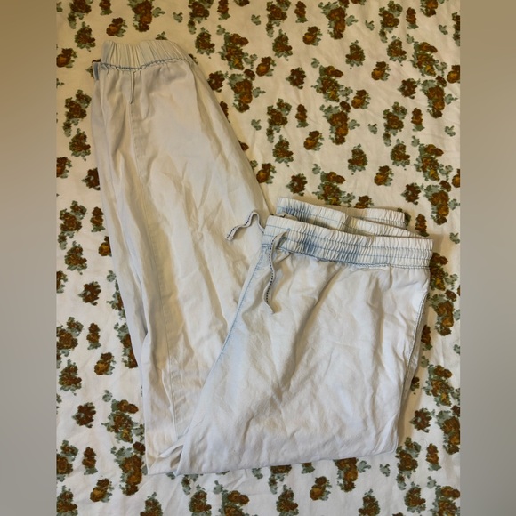 American Rag Off-White and Blue 100% Cotton Joggers Size L - Picture 3 of 16